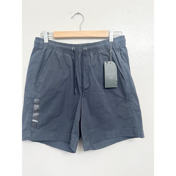 NEW VRST Men's 7” Easy Shorts Navy Blue Size Small Relaxed NWT $50 - Picture 2 of 6